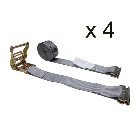 TIE 4 SAFE 2" x 16' E Track Ratchet Straps w/ E Clips
WLL: 1,000 lbs., PK4 RT06-16M23G-4 